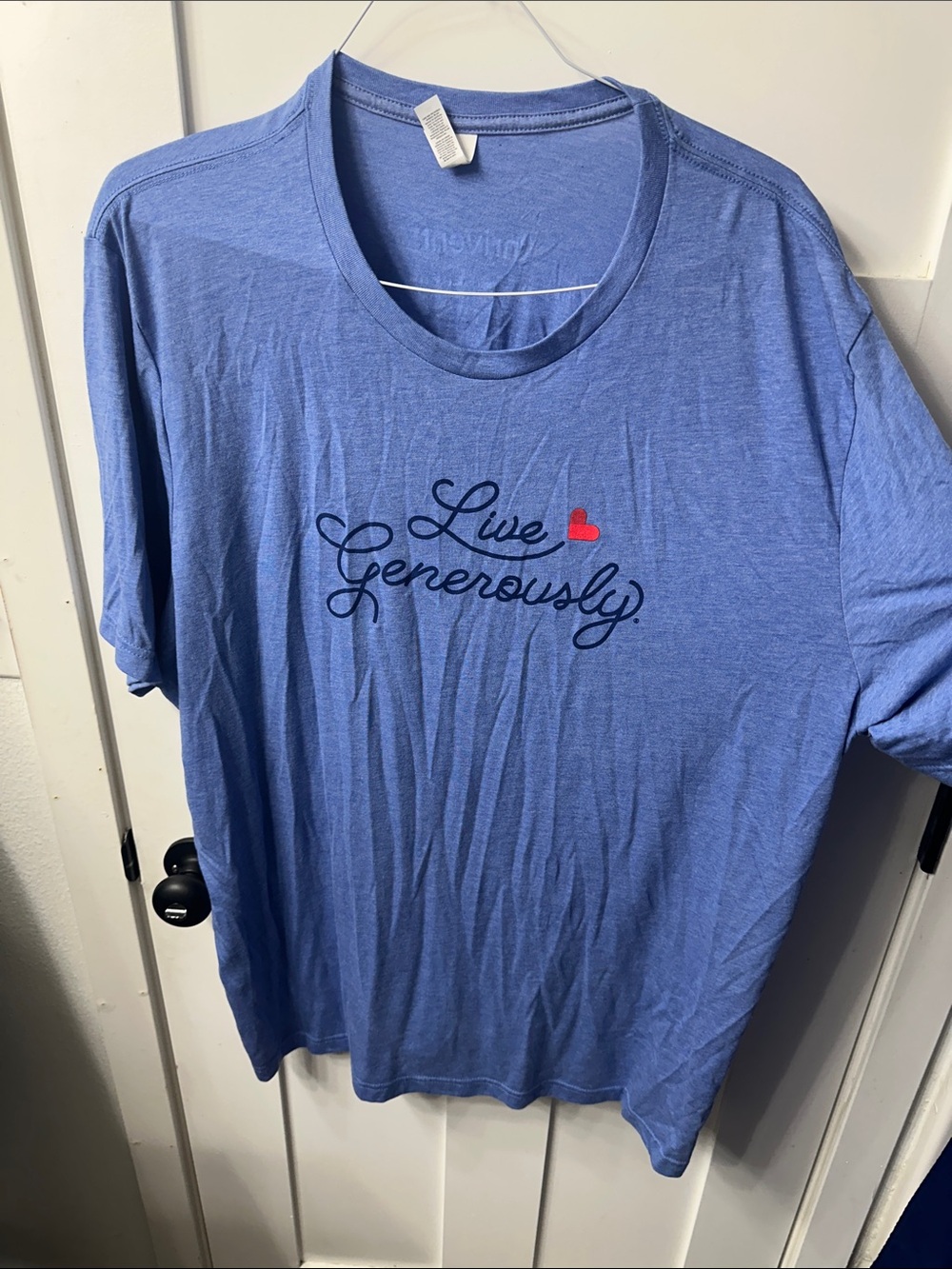 Bella Canvas Sky Blue "Live Generously" Graphic Tee